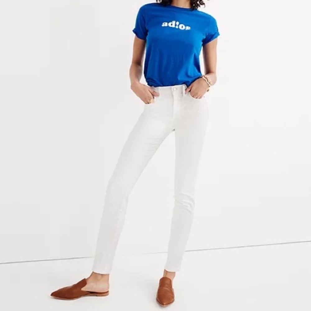 Madewell 9” High Rise Skinny Jeans White Size 26